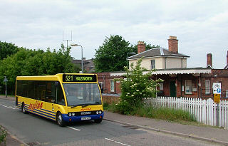 The 521 Bus at Halesworth Railway Staion