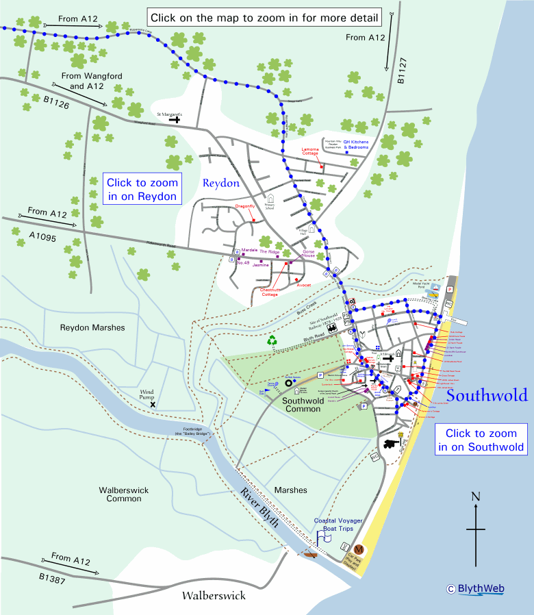 Southwold Area Map