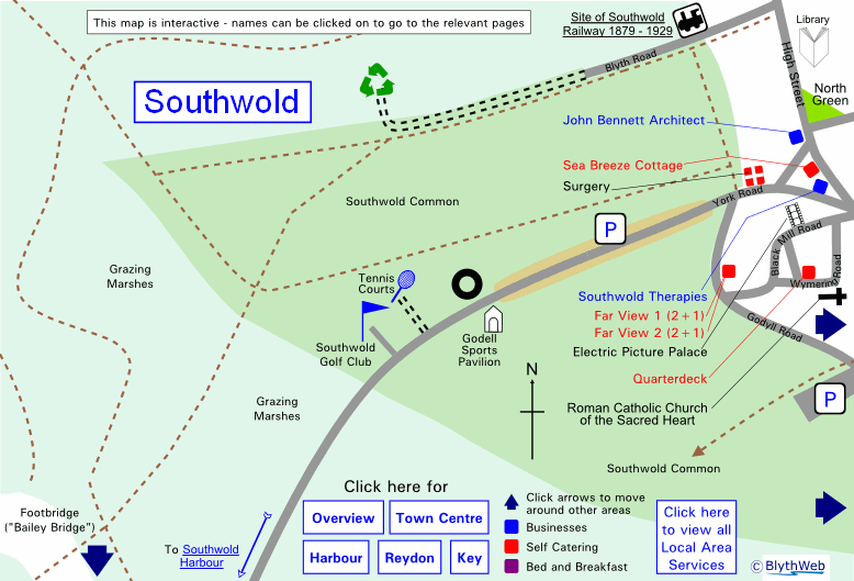 Southwold Town Map (West)
