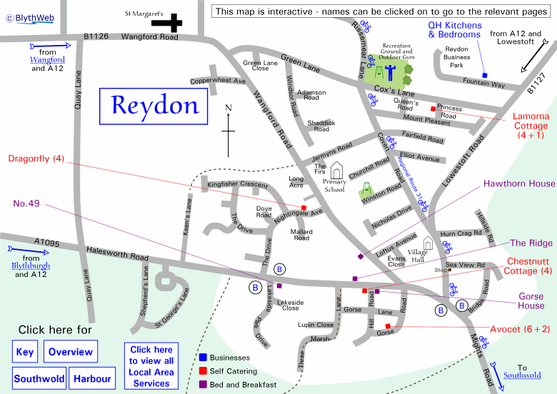 Reydon Village Map