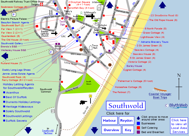 Southwold Town Map (south)