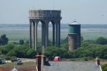 22: Looking across Southwold Common where Southwolds landmarks include these water towers.