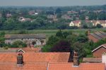 56: In the middle-distance are the Southwold allotments, mainly hidden by trees. Reydon is the backdrop.