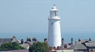 Southwold lighthouse towers over the town