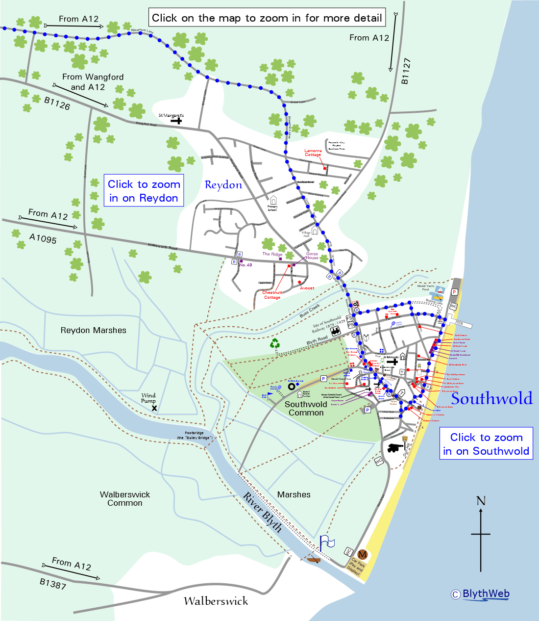 Southwold Town Map (south)