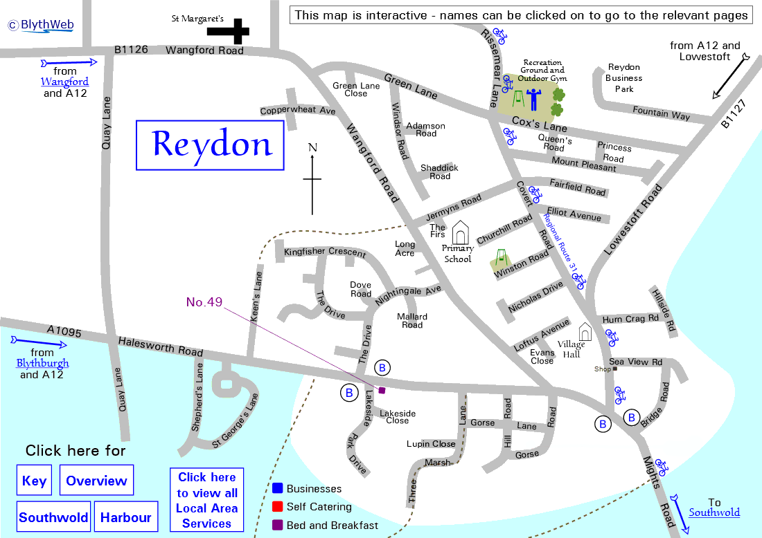 Reydon Village Map