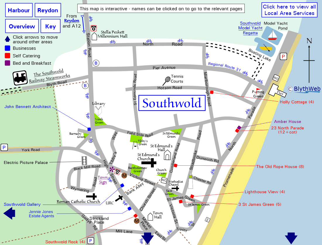 Southwold Town Map (north)